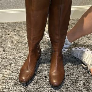 Brown tall boots